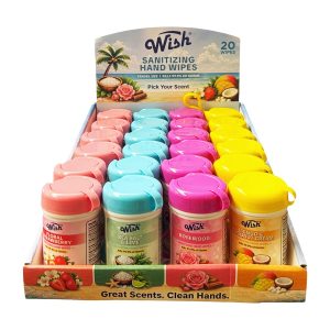 Wish Sanitizing Hand Wipes 24ct - Lime/Strawberry/Rosewood/Mango Coconut Cream