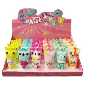 Wish Moisturizing Hand Cream 24ct - Vanilla/Cotton Candy/Raspberry/Strawberry/Peppermint/Peach