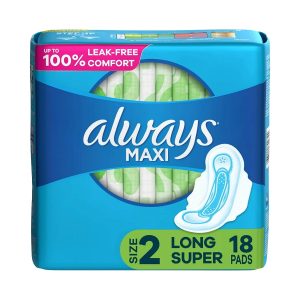 Always Maxi Super Long Flexi Wings Pads Size 2 18ct