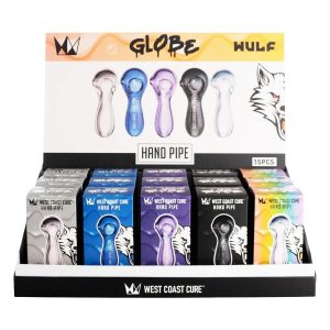 Wulf West Coast Cure Globe Glass Hand Pipe 15ct Display - Assorted