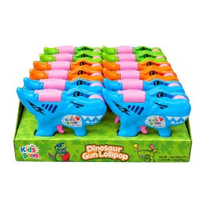 Kids Boom Dinosour Gun Lollipop Candy Toy 12ct