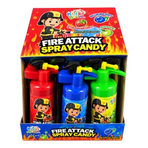 Kids Boom Fire Attack Spray Candy Toy 12ct