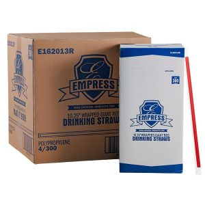 Empress Jumbo Straws 10.25 1200pk - Red