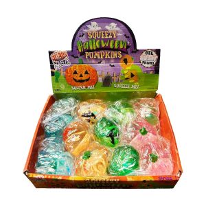 Halloween Pumpkins Stretch N Squishy Toy 12ct - Assorted Colors