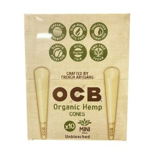 OCB Organic Hemp Mini 70mm Cones 10pk 32ct
