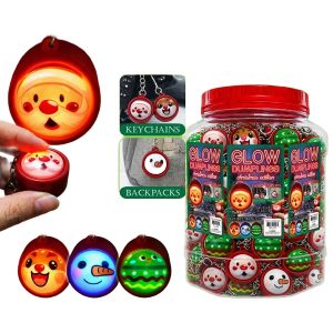 Christmas Light Up Key Chain 60ct Jar