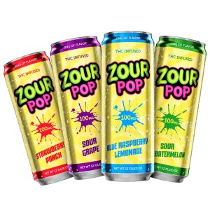 Zour Pop THC 100mg Drink 12oz 4ct