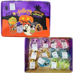 Halloween Ghost Glittery Squishy Toy 12ct