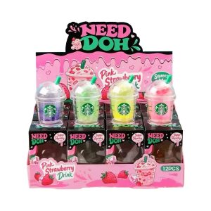 Nee Doh Starbucks Pink Strawberry Drinks Squishy Toy 12ct