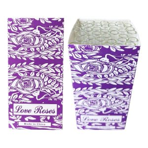 Purple Love Rose 6" Glass Tube 36ct